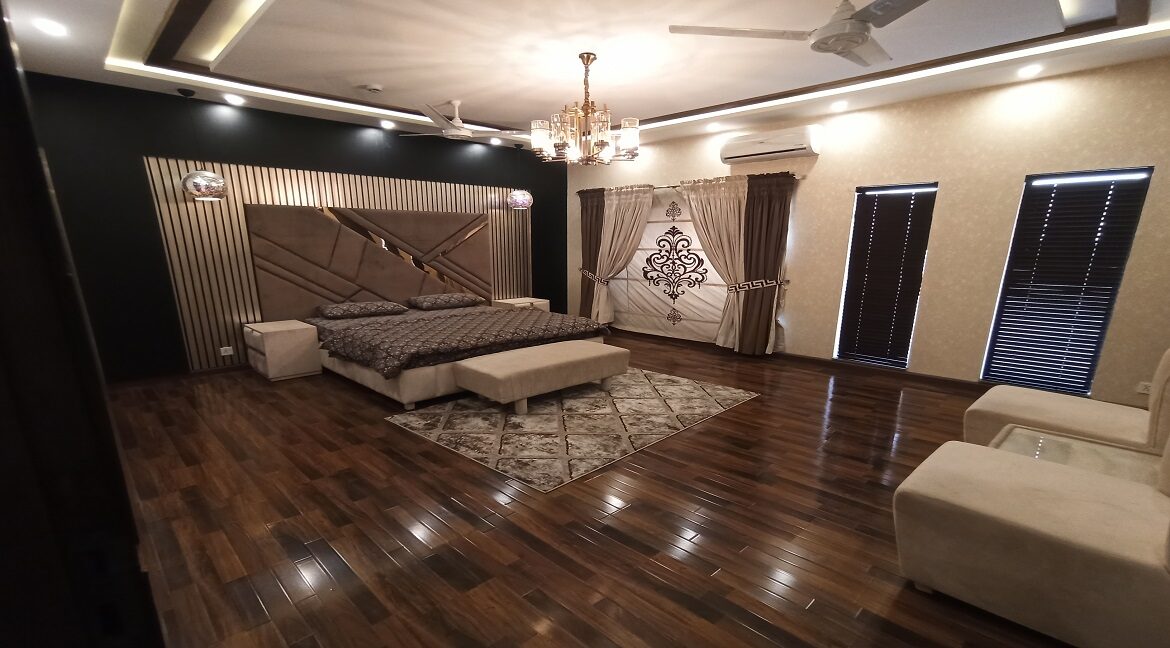 kanal house for rent in phase 6 dha lahore master bed