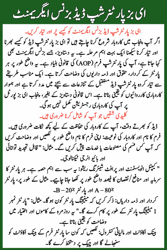 eBiz Partnership Deed