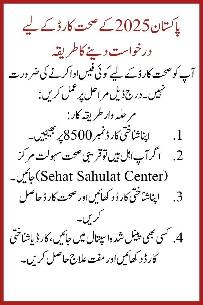 Sehat Card Pakistan